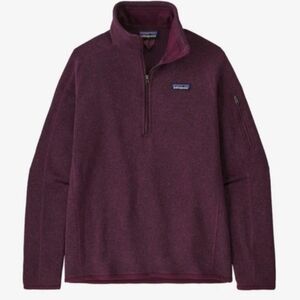 Patagonia Women's Medium Better Sweater 1/4 Zip Pullover Jacket in Plum Purple